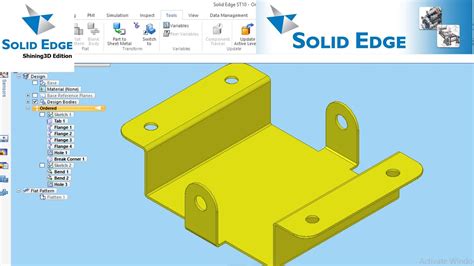 sheet metal modeling|solid edge sheet metal.